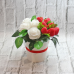 Букет из мыла "Белые розы с клубникой" Мыло ручной работы в Тюмени – купить или заказать на MixSoap.ru Универсальный букет подойдет на день рождения, юбилей или любую памятную дату.  Цена от 850 ₽