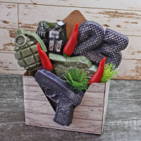 Для него Набор мыла ручной работы С Праздником!. Отличный подарок мужчине на 23 февраля в День защитника Отечества или как презент. Мыло ручной работы - купить заказать на MixSoap.ru Мыло Тюмень   Цена 1 200 ₽  